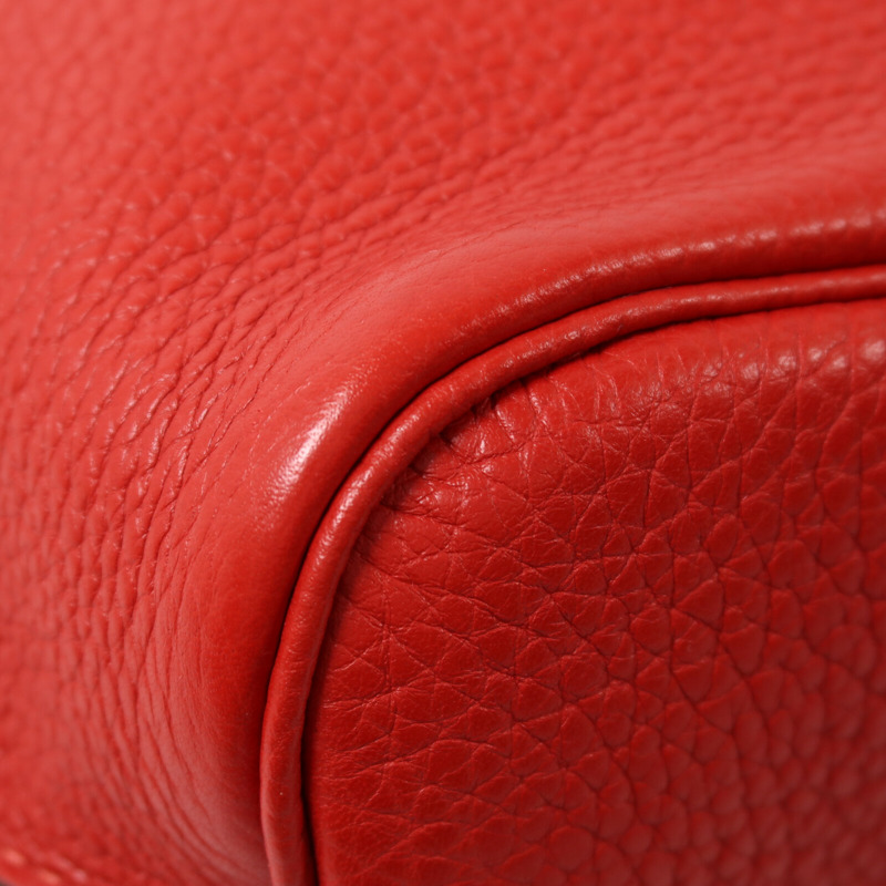 HERMES Togo皮革So Kelly 22肩背袋Rouge Casaque-11