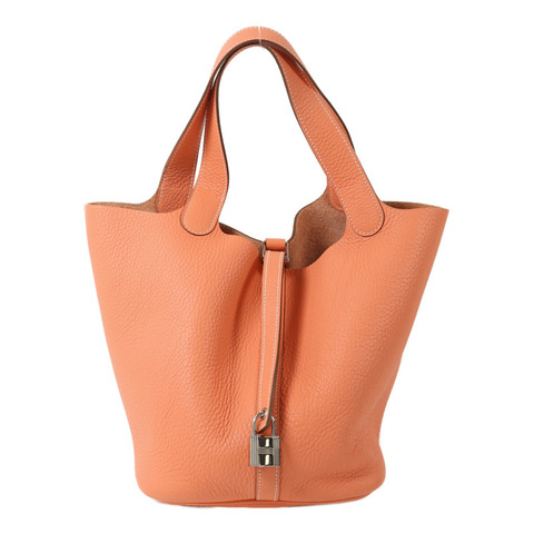 HERMES Clemence皮革Picotin MM手挽袋Crevette