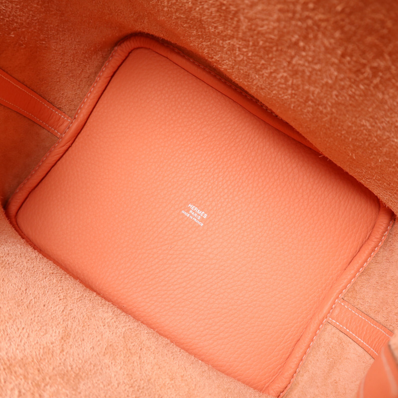 HERMES Clemence皮革Picotin MM手挽袋Crevette-4