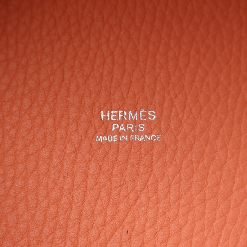 HERMES Clemence皮革Picotin MM手挽袋Crevette-5