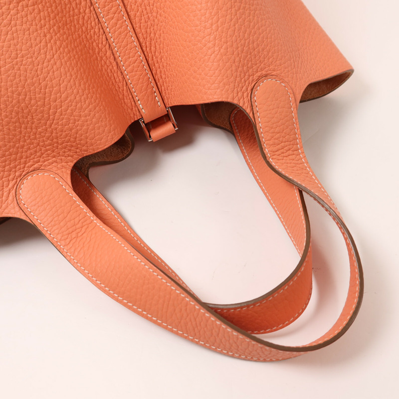 HERMES Clemence皮革Picotin MM手挽袋Crevette-7