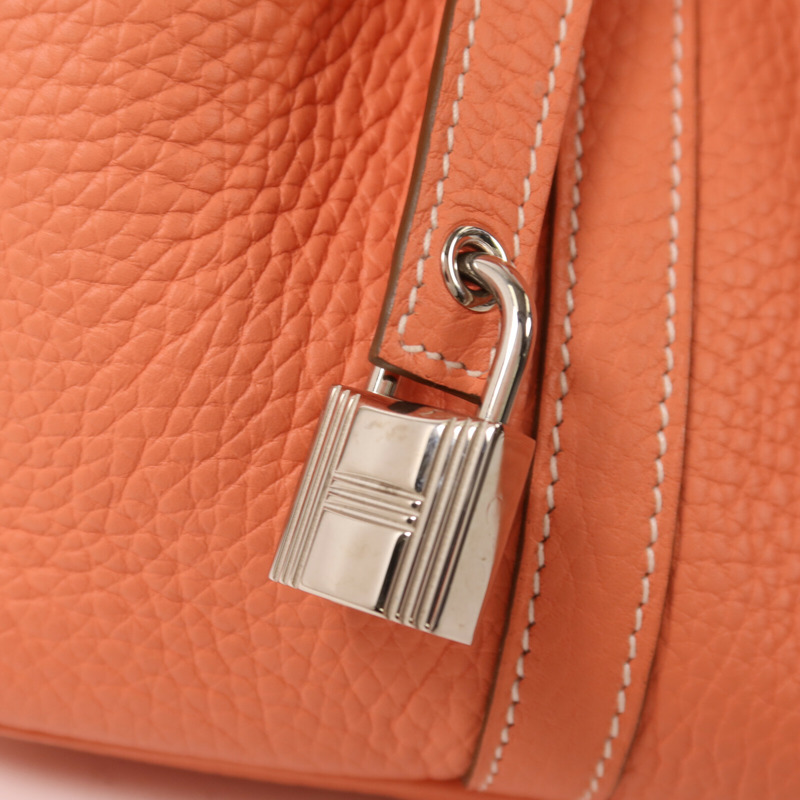 HERMES Clemence皮革Picotin MM手挽袋Crevette-9