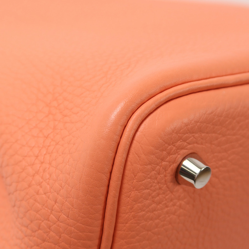 HERMES Clemence皮革Picotin MM手挽袋Crevette-12