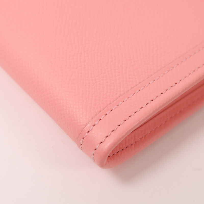 HERMES Epsom皮革Jige Elan PM手拿包Rose Confetti-10