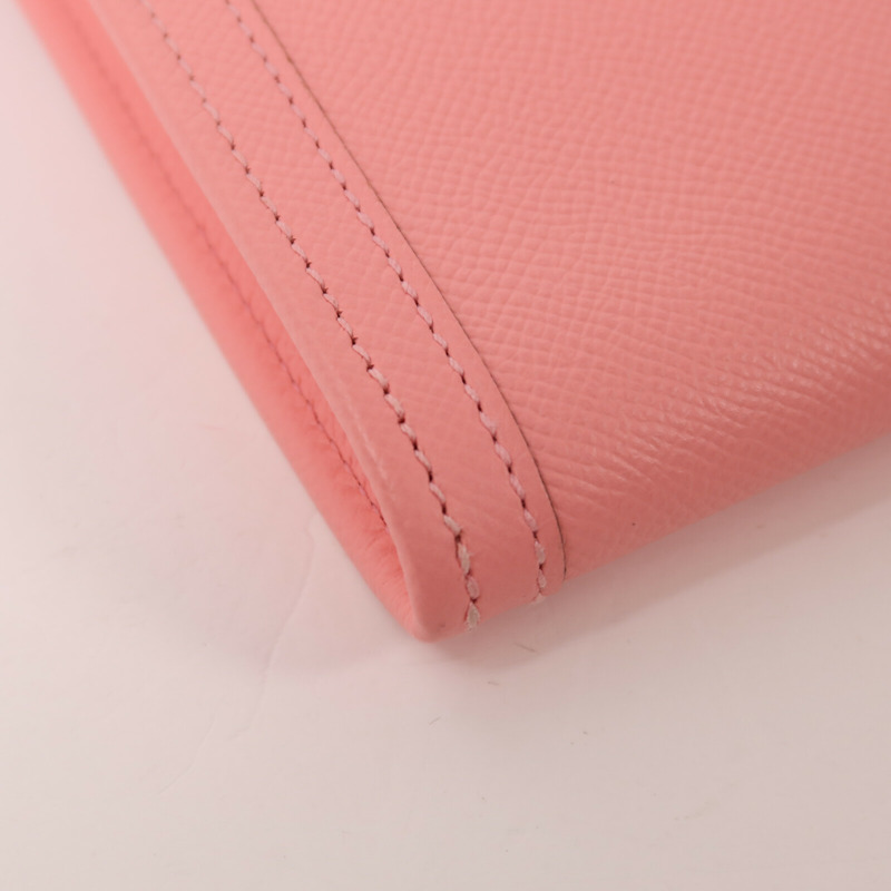 HERMES Epsom皮革Jige Elan PM手拿包Rose Confetti-11