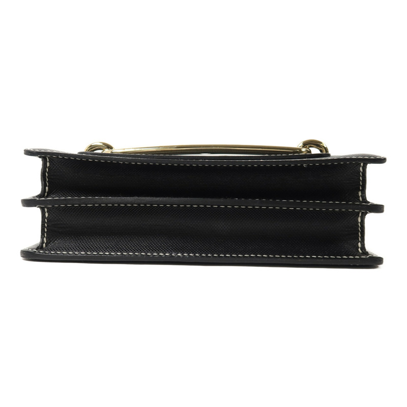 HERMES Grain d'H皮革Roulis 23肩背袋Noir-3