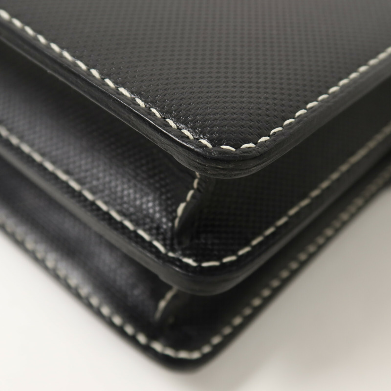 HERMES Grain d'H皮革Roulis 23肩背袋Noir-13