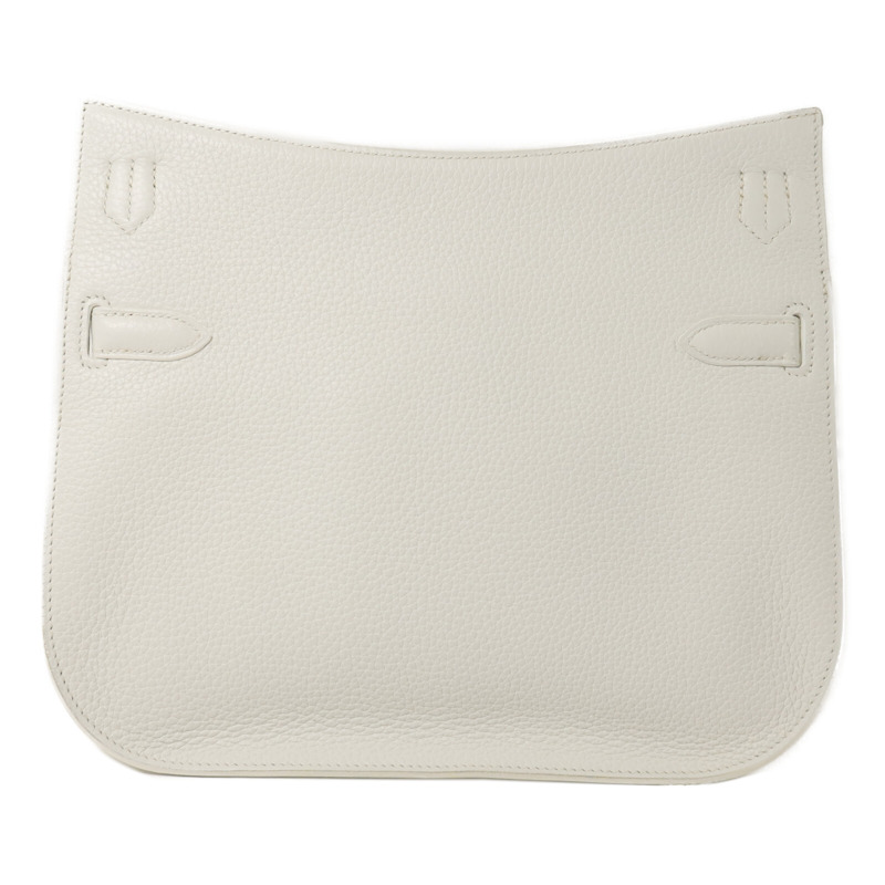 HERMES Togo皮革Jypsiere 28肩背袋Blanc-1