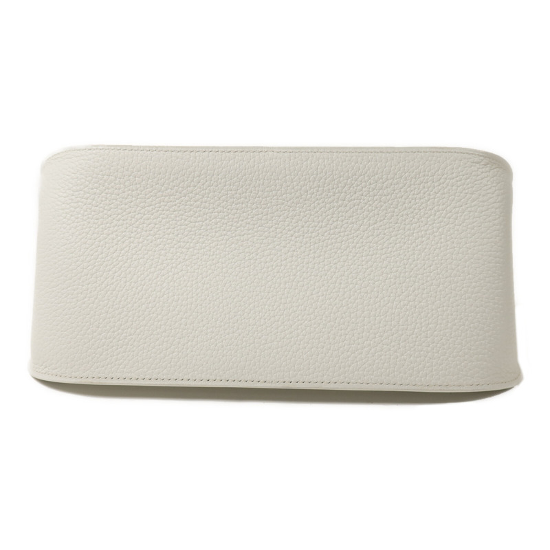HERMES Togo皮革Jypsiere 28肩背袋Blanc-3