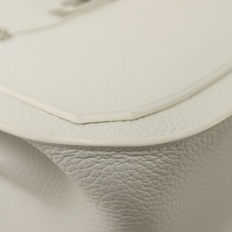 HERMES Togo皮革Jypsiere 28肩背袋Blanc-10