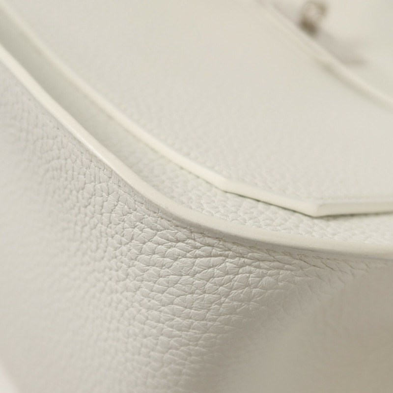 HERMES Togo皮革Jypsiere 28肩背袋Blanc-11