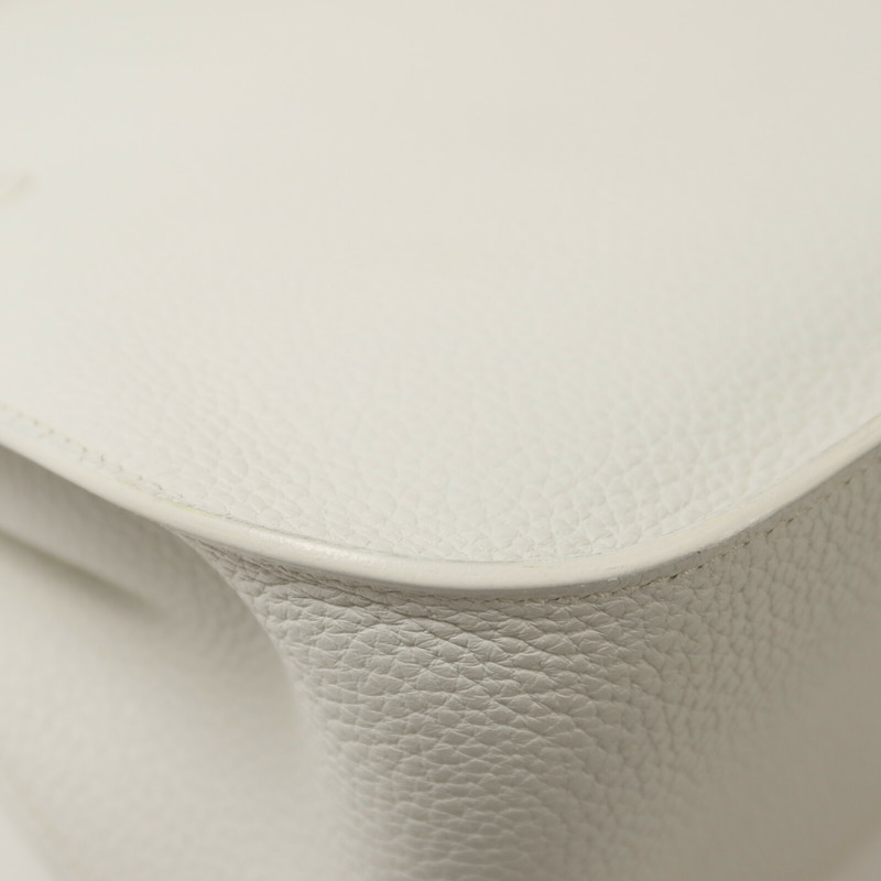 HERMES Togo皮革Jypsiere 28肩背袋Blanc-12