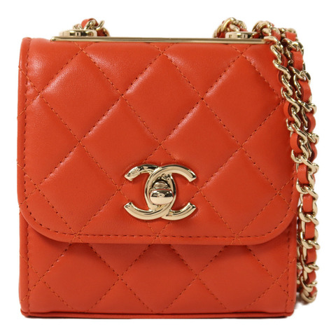 CHANEL 羊皮皮革Chain Shoulder鏈帶肩背袋