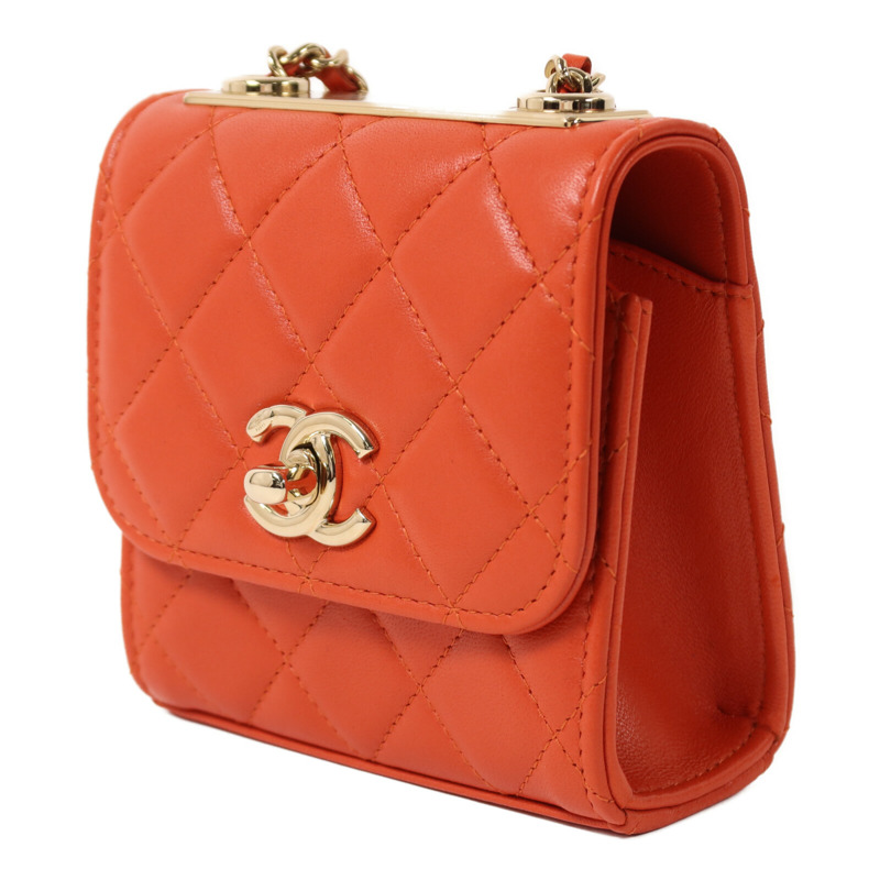 CHANEL 羊皮皮革Chain Shoulder鏈帶肩背袋-2