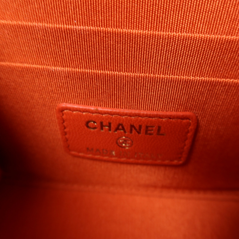 CHANEL 羊皮皮革Chain Shoulder鏈帶肩背袋-5