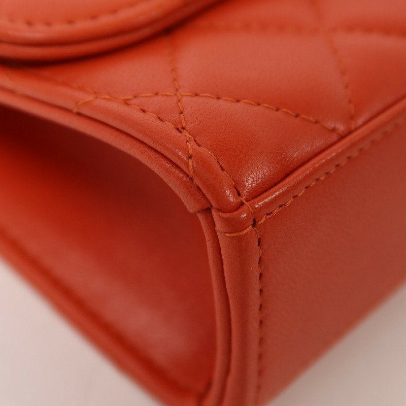 CHANEL 羊皮皮革Chain Shoulder鏈帶肩背袋-11