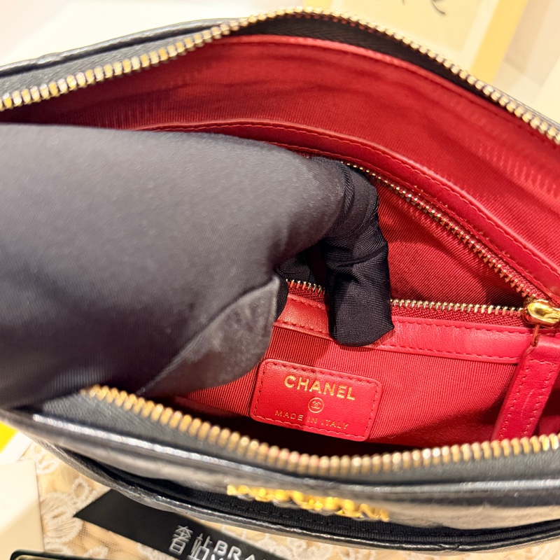 Chanel 19 菱格小羊皮手拿包-4