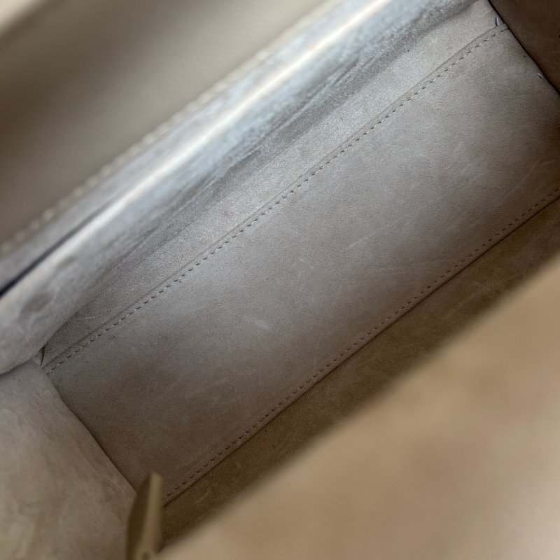 ::Christian Dior:: Lady Dior 淺駝米色 Cannage 5x5籐格紋羊皮黛妃包 手提包 斜背包-27