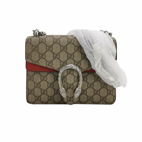 Gucci Dionysus酒神包迷你翻毛皮GG老花雙虎頭搭扣單肩包