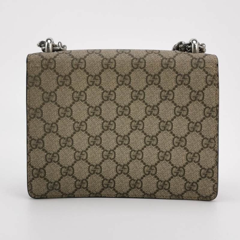 Gucci Dionysus酒神包迷你翻毛皮GG老花雙虎頭搭扣單肩包-4