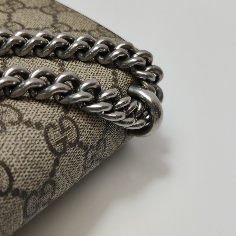 Gucci Dionysus酒神包迷你翻毛皮GG老花雙虎頭搭扣單肩包-13