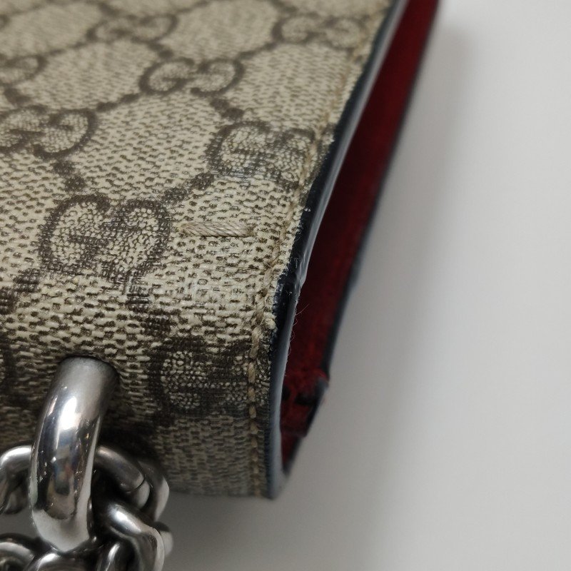 Gucci Dionysus酒神包迷你翻毛皮GG老花雙虎頭搭扣單肩包-15