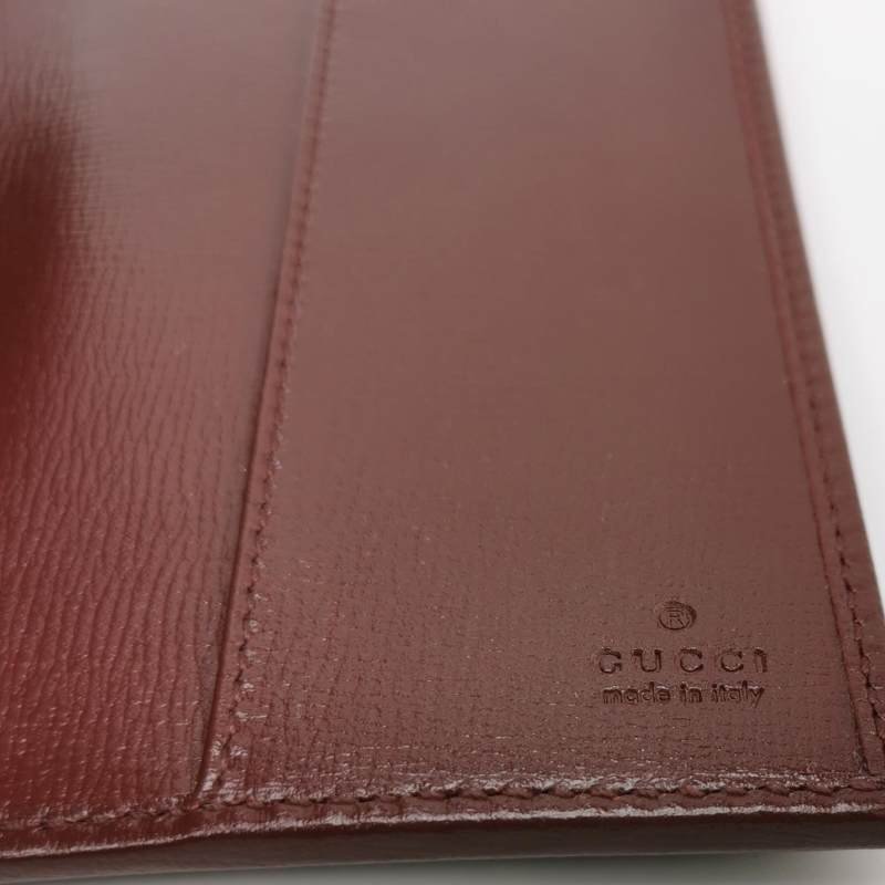 Gucci GG Retro牛皮老花雙G Logo護照夾-6