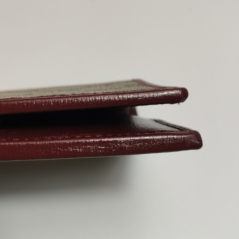 Gucci GG Retro牛皮老花雙G Logo護照夾-10