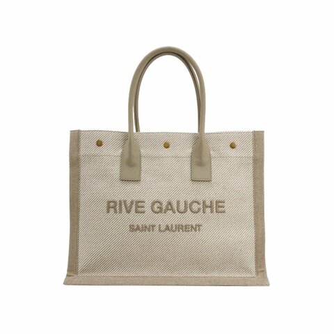 Saint Laurent Rive Gauche小號牛皮帆布字母Logo單肩包