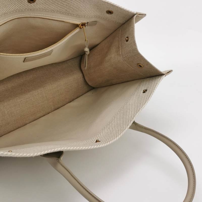 Saint Laurent Rive Gauche小號牛皮帆布字母Logo單肩包-6