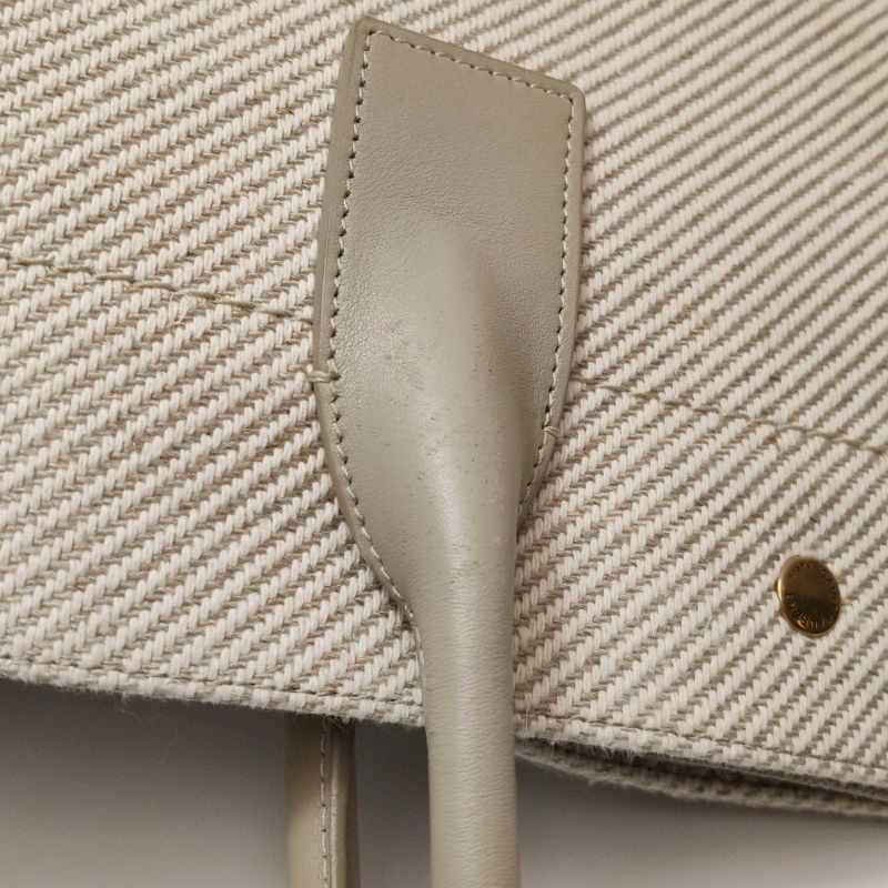 Saint Laurent Rive Gauche小號牛皮帆布字母Logo單肩包-9