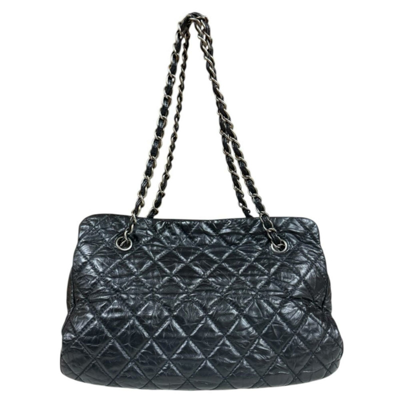香奈兒絎縫肩背包，皮革，黑色，女士，香奈兒鏈條-2