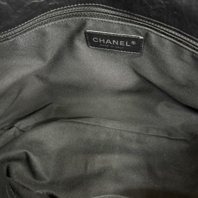 香奈兒絎縫肩背包，皮革，黑色，女士，香奈兒鏈條-8