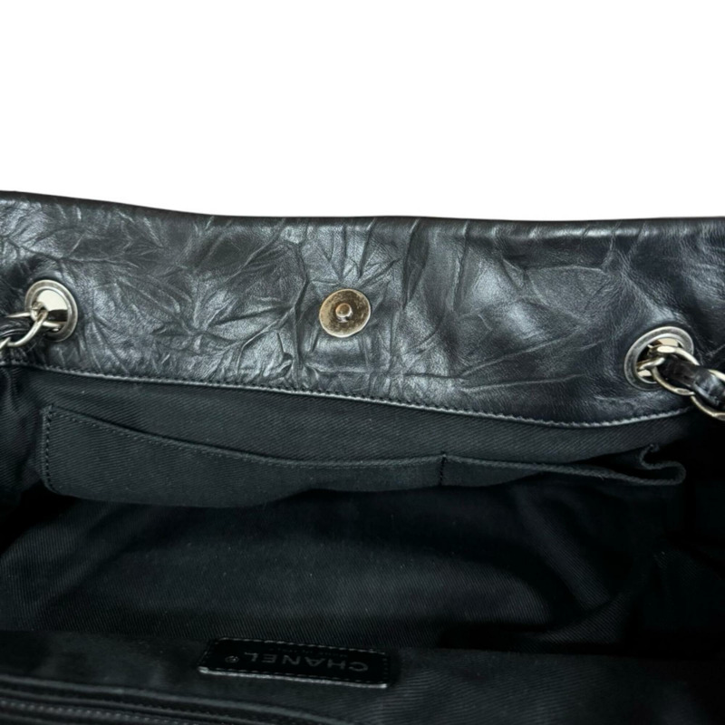 香奈兒絎縫肩背包，皮革，黑色，女士，香奈兒鏈條-10