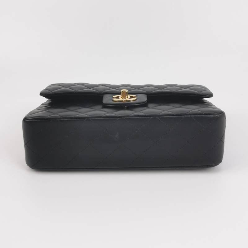 Chanel Classic Flap 經典款小號羊皮菱格絎縫雙C扣皮穿鏈單肩包-5