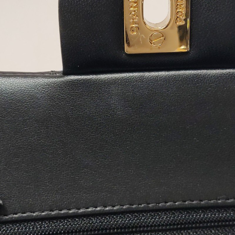 Chanel Classic Flap 經典款小號羊皮菱格絎縫雙C扣皮穿鏈單肩包-9