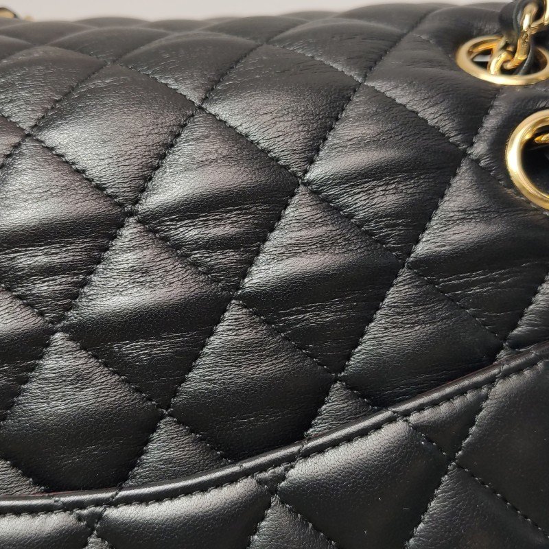 Chanel Classic Flap 經典款小號羊皮菱格絎縫雙C扣皮穿鏈單肩包-23