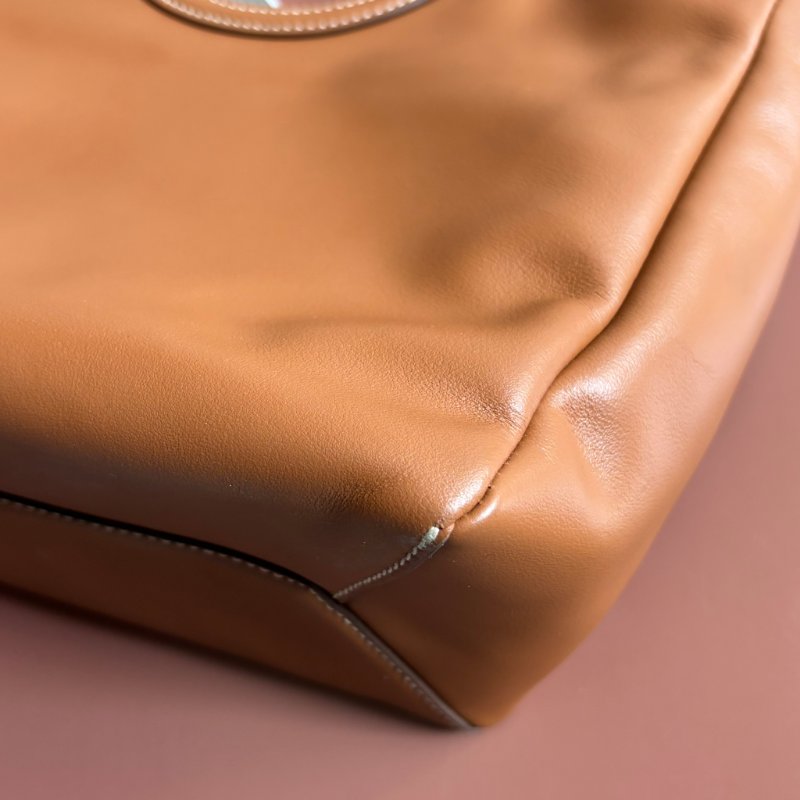 小號 ::Miu Miu:: IVY 干邑色 焦糖棕皮革手袋 手提斜背兩用包-8