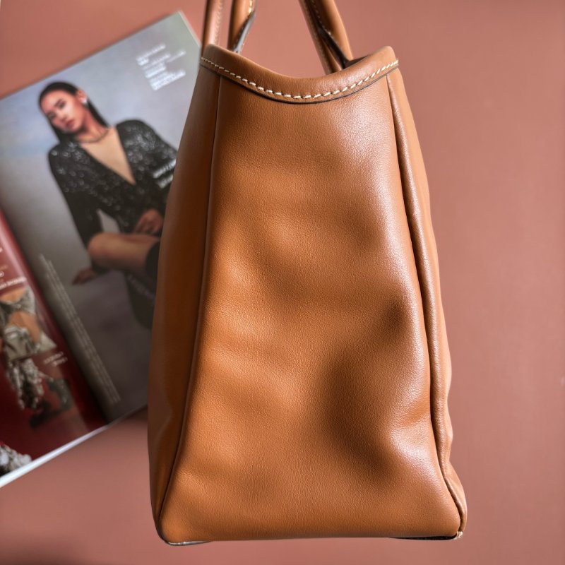 小號 ::Miu Miu:: IVY 干邑色 焦糖棕皮革手袋 手提斜背兩用包-10