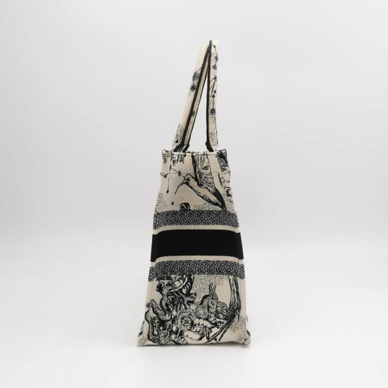 Dior Book Tote中型帆布Dior Zodiac圖案刺繡手提包-3
