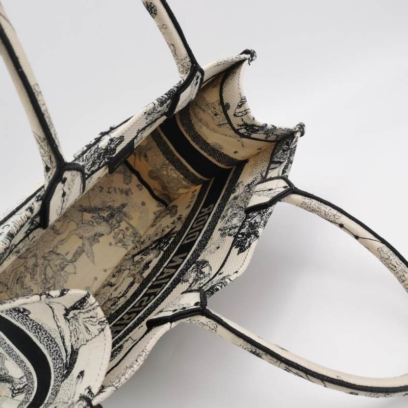 Dior Book Tote中型帆布Dior Zodiac圖案刺繡手提包-6