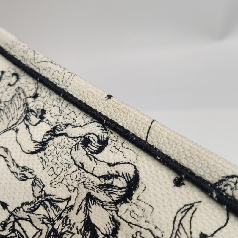 Dior Book Tote中型帆布Dior Zodiac圖案刺繡手提包-9