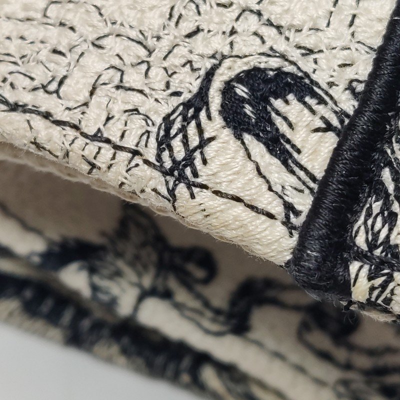 Dior Book Tote中型帆布Dior Zodiac圖案刺繡手提包-10