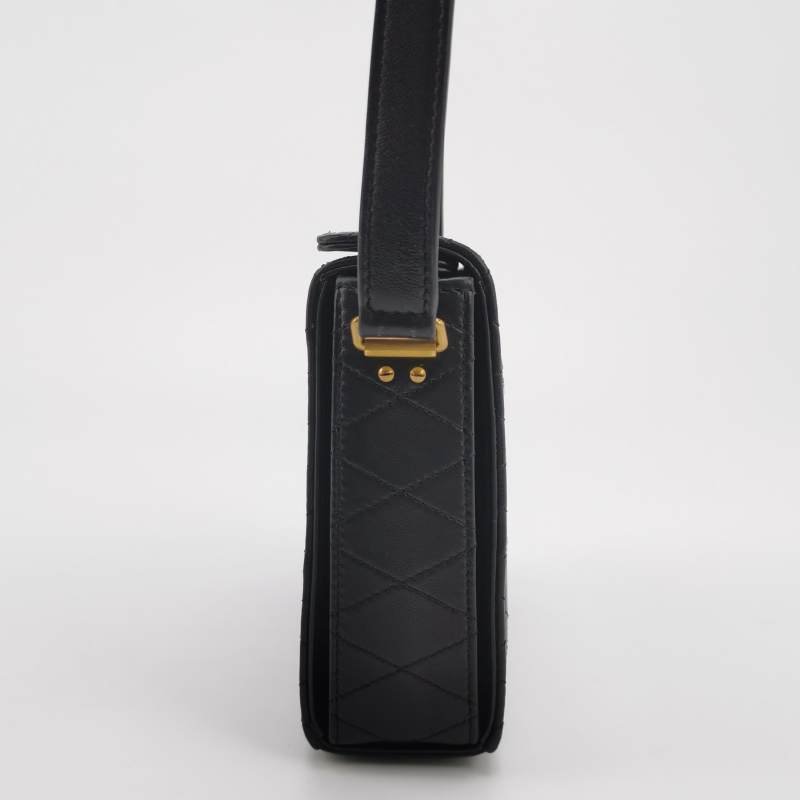 Saint Laurent 羊皮純色字母Logo斜背包-3