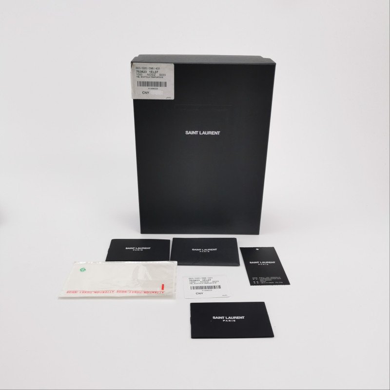 Saint Laurent 羊皮純色字母Logo斜背包-8