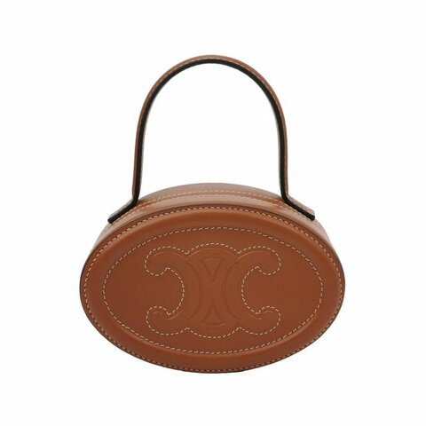 Celine Cuir Triomphe牛皮純色凱旋門Logo手提包