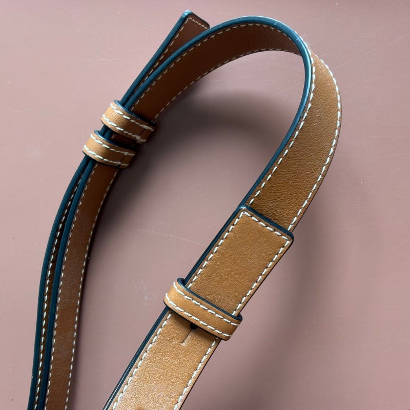 ::LOEWE:: 羅威 Hammock 多揹法小牛皮吊床包(小號/焦糖棕色)-14