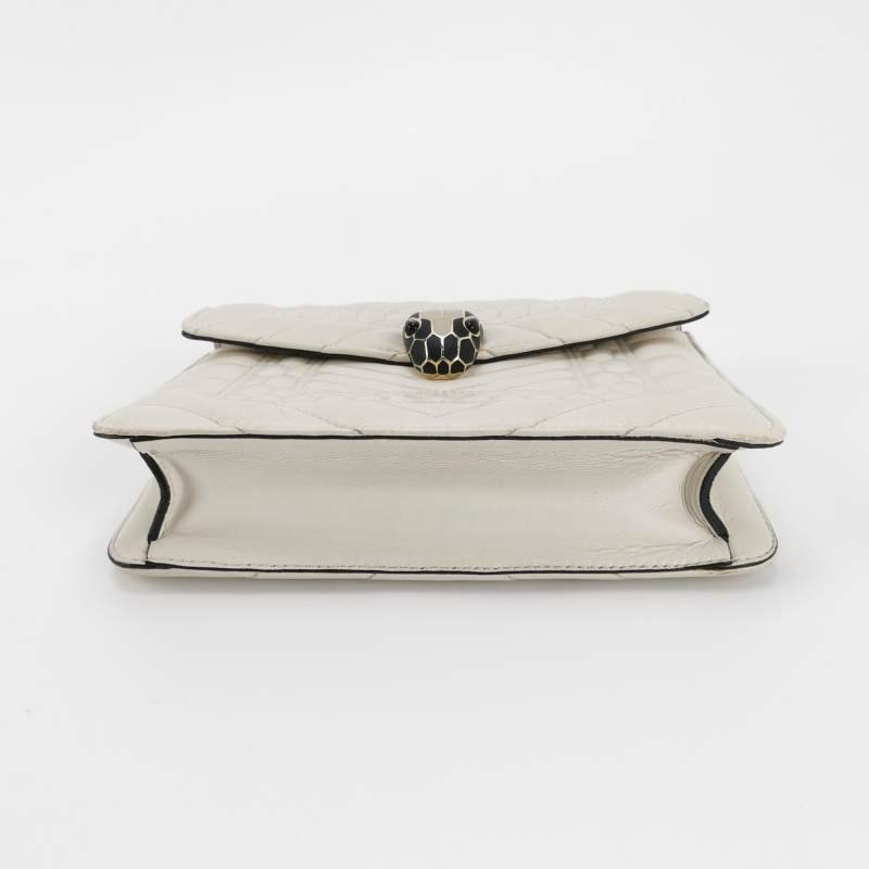 Bvlgari Serpenti Forever蛇頭包小號羊皮幾何絎縫蛇頭斜背包單肩包-5