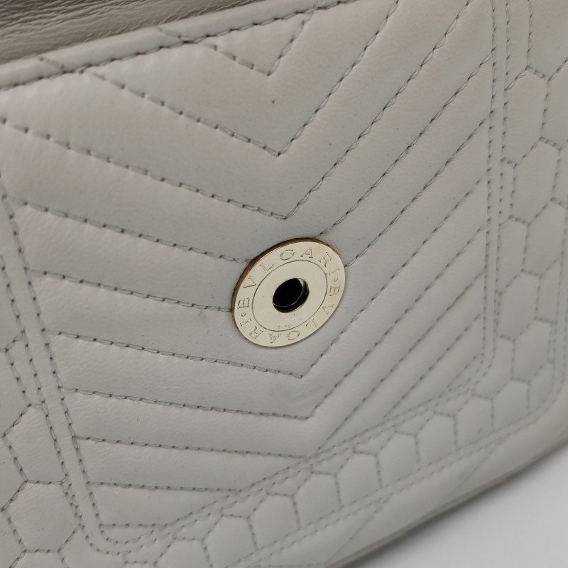 Bvlgari Serpenti Forever蛇頭包小號羊皮幾何絎縫蛇頭斜背包單肩包-13