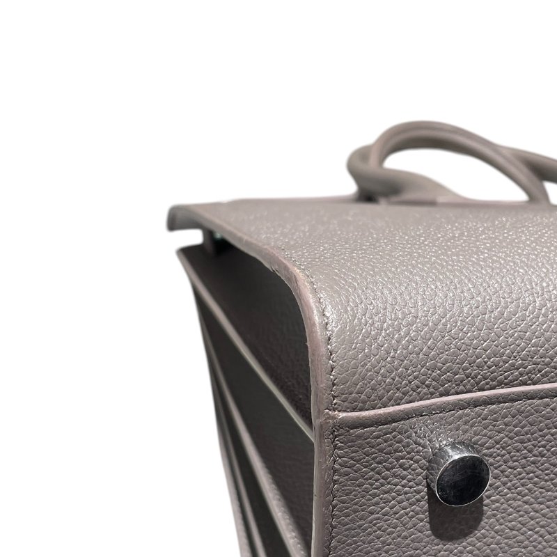 SAINT LAURENT 聖羅蘭 手提包 皮革 灰色 銀釦-7